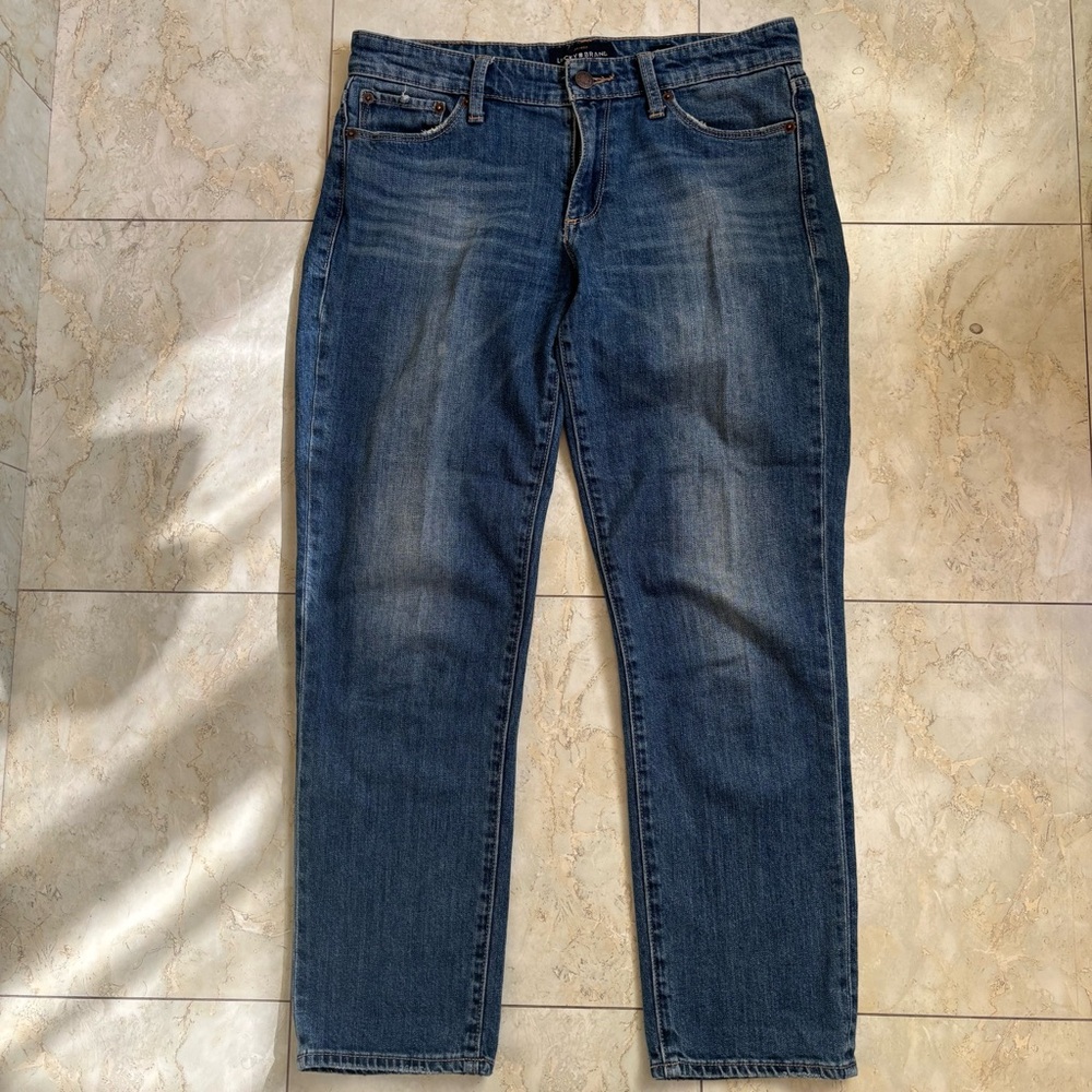 Lucky Brand Women's Sweet Crop Medium Wash Low Rise Denim Jeans - Size 6 / 28